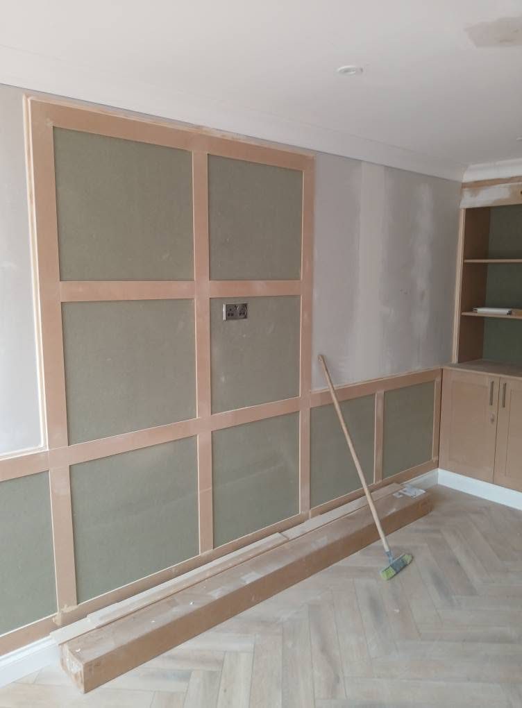 Bespoke wall panelling on a feature wall